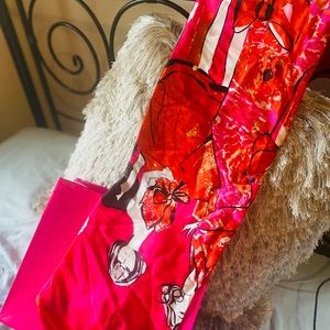 Regular sized colourful chic silk scarves .